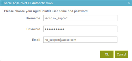 Enable AgilePoint ID Authentication screen