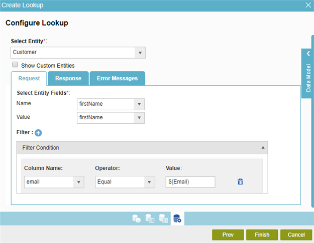 Configure Lookup Screen