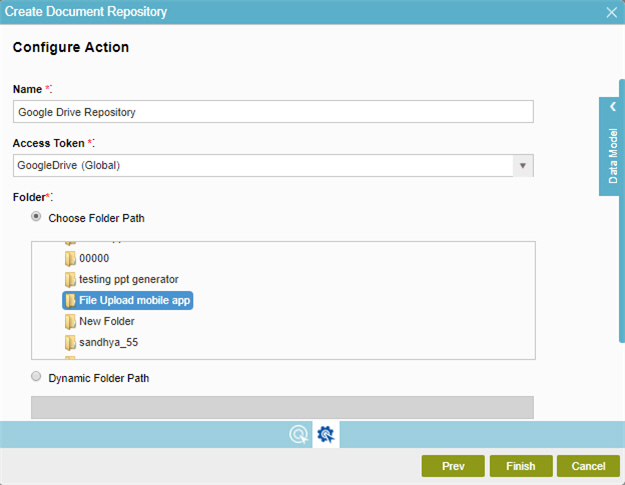 Sample file repository for eForm configuration screen