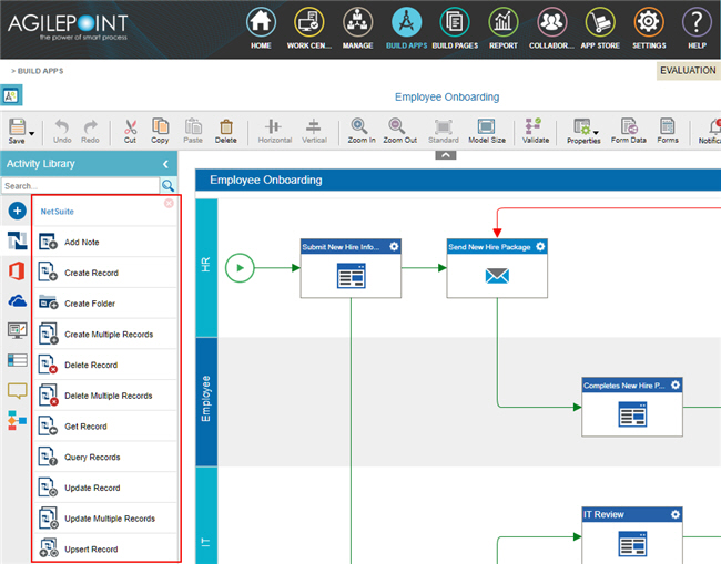 Process Activities for NetSuite