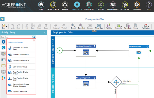 Process Activities for Salesforce Chatter