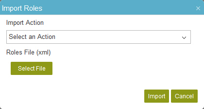 Import Roles screen