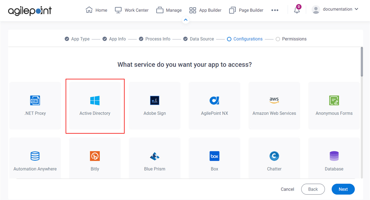 Select Active Directory