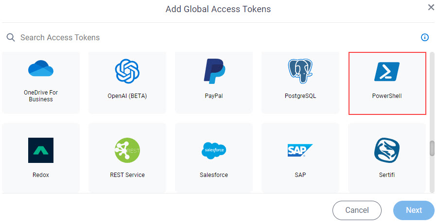 Select PowerShell Access Token