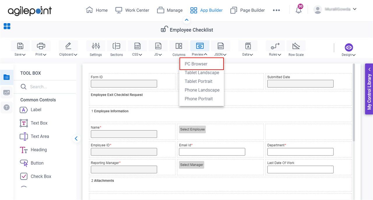 Employee Checklist Form