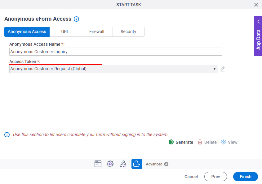 Anonymous Access Token
