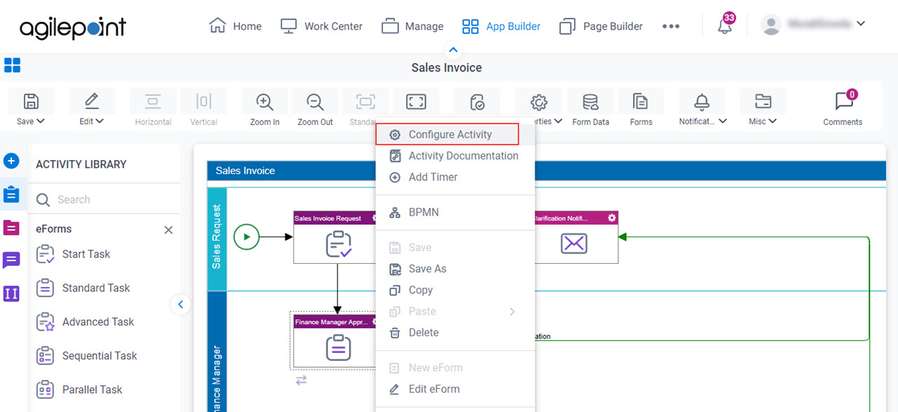 Sales Invoice Process screen
