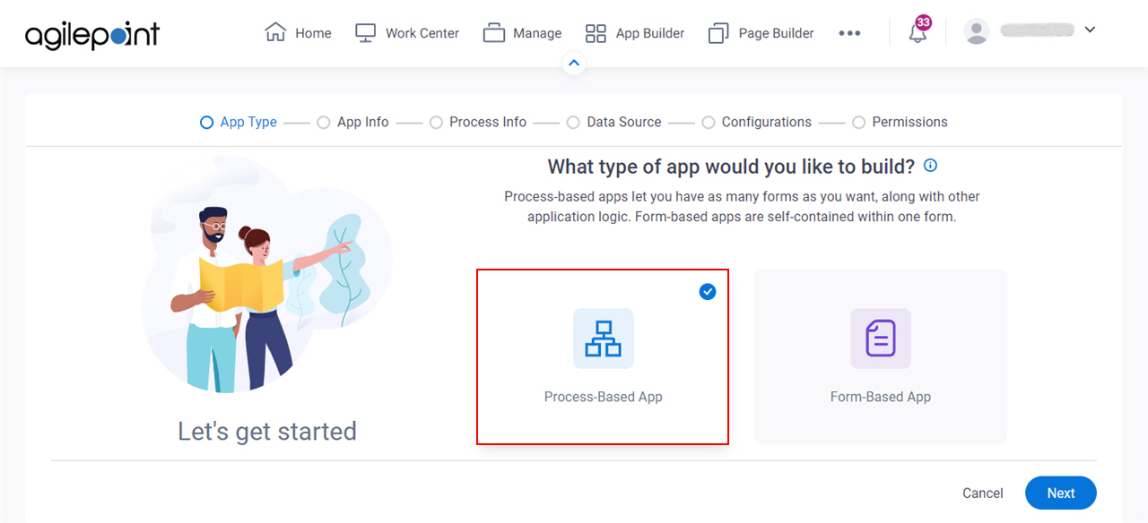 Click Process Based App