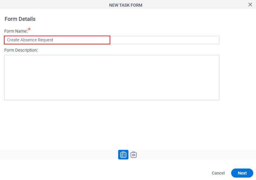 Enter Form Name