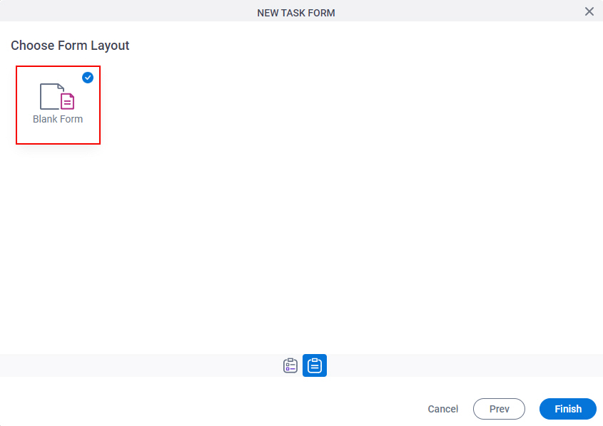 Select Blank Form