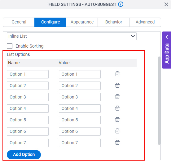 Add Options