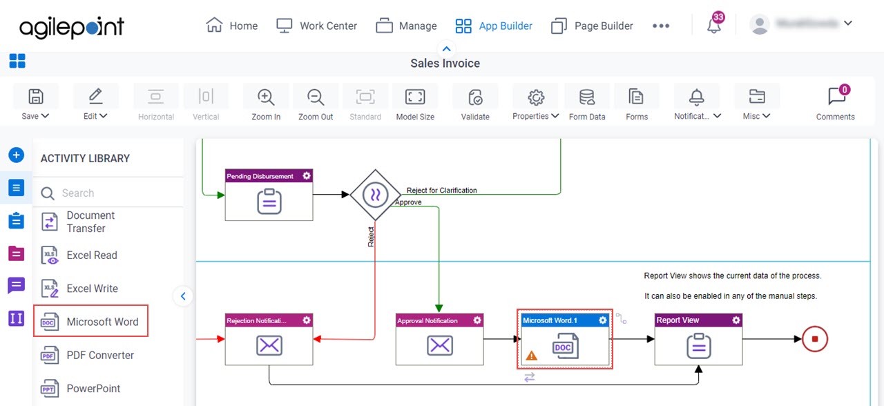 Sales Invoice Process Model Preview
