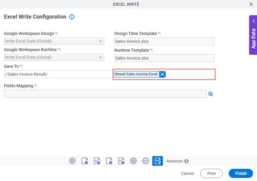 Target Repository Configuration screen