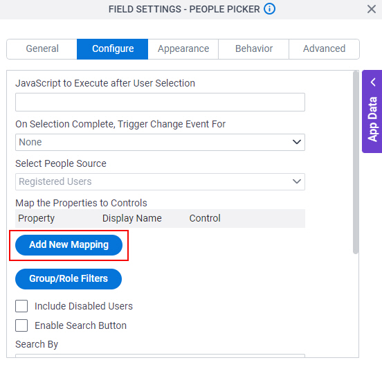 Click Add New Mapping