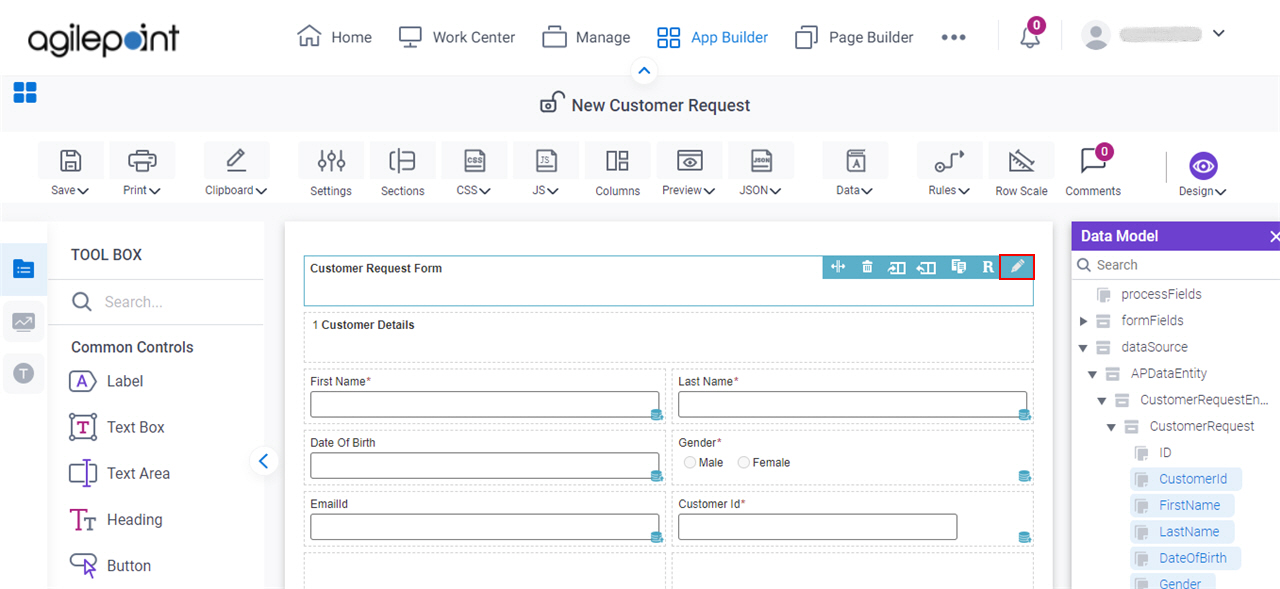 Edit Raw HTML form control