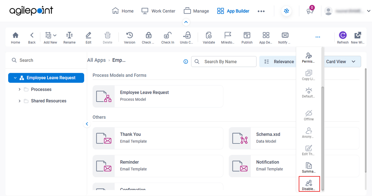 Click Disable Collaborative Development