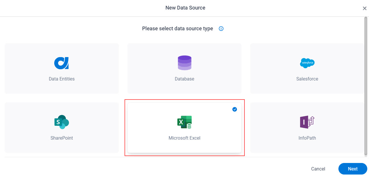 Select Microsoft Excel