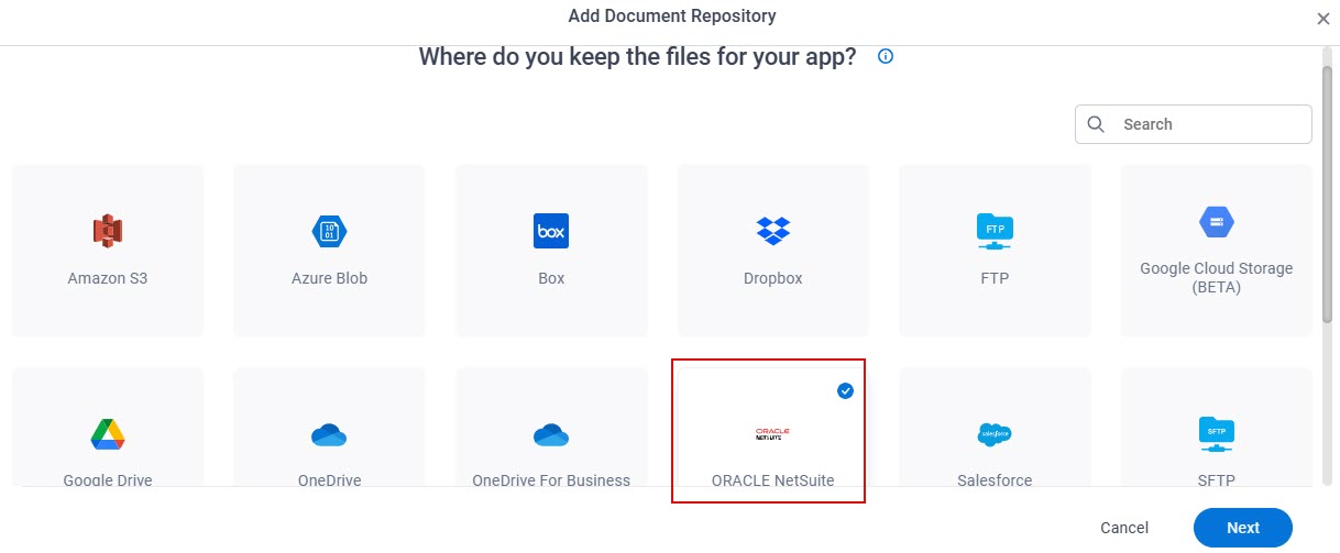 Select Oracle NetSuite