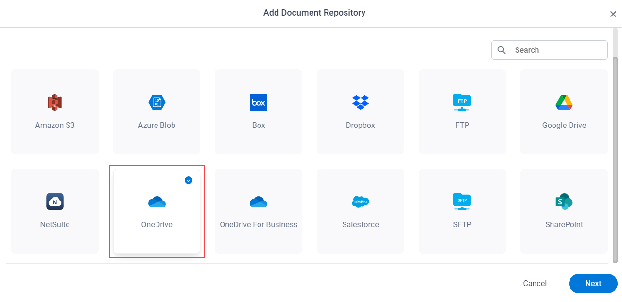 Select OneDrive