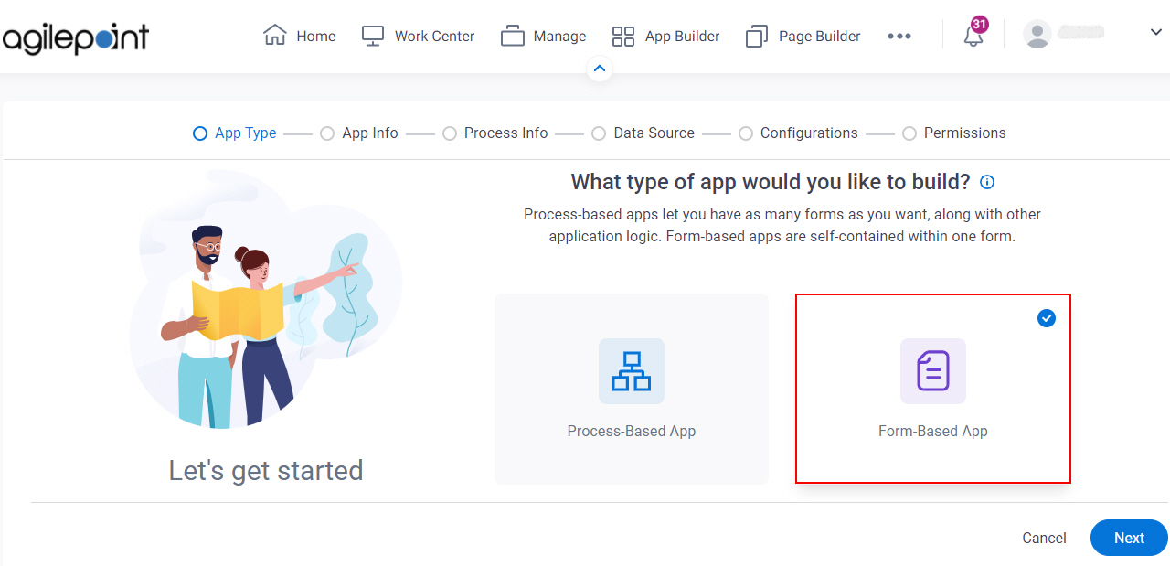 Select Form Based App