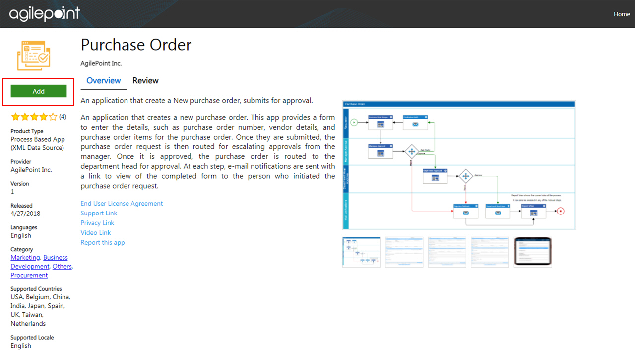 Add Purchase Order App