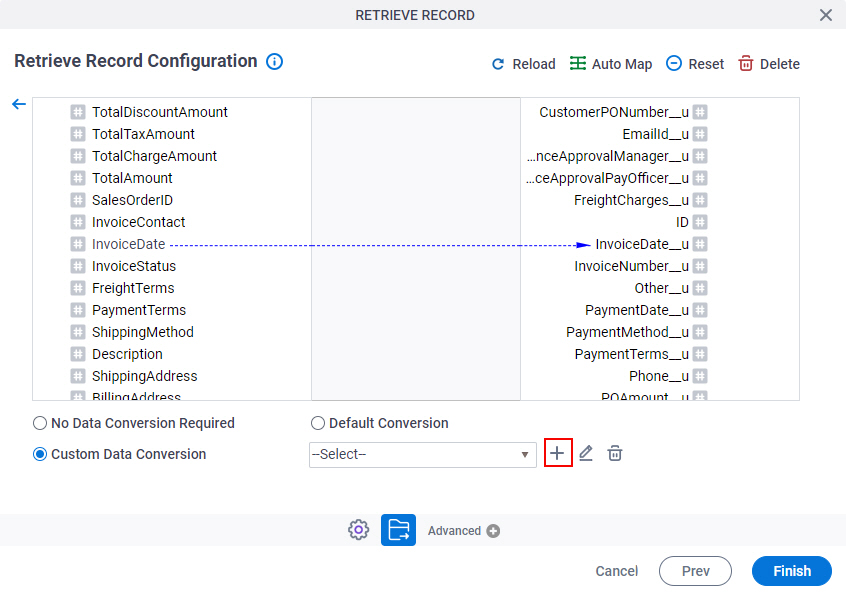 Schema Mapper Click Add