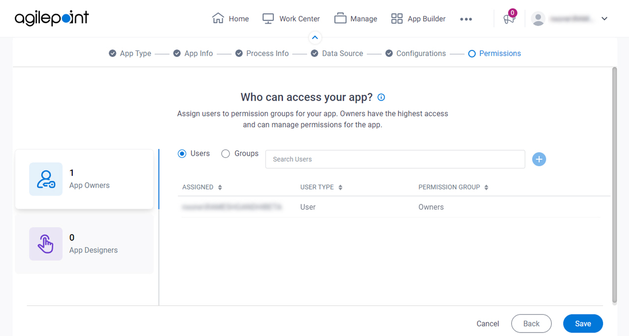 Who can access your app screen