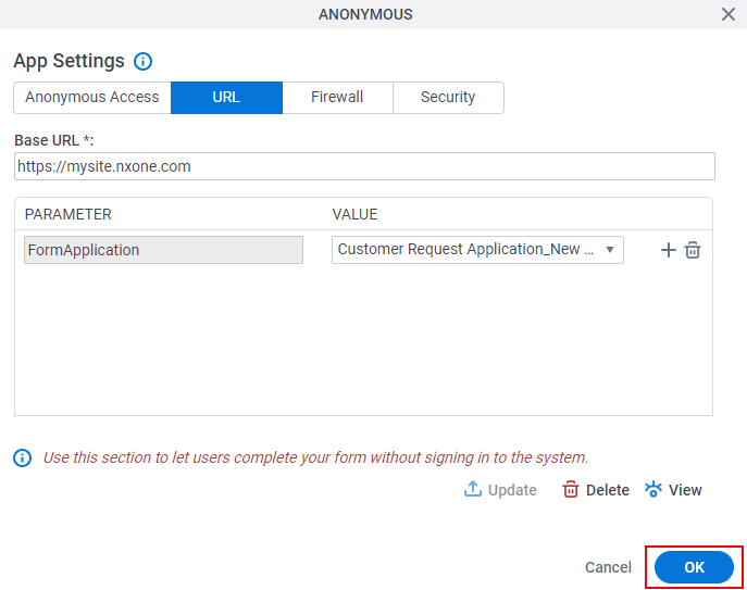 App Settings screen