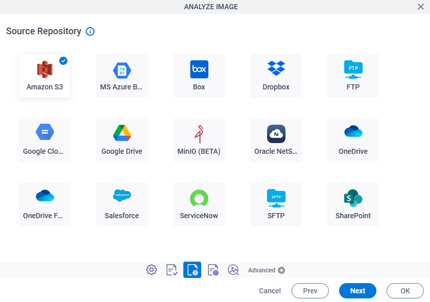 Source Repository screen