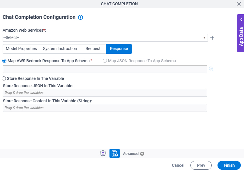 Get Prediction Configuration Response tab