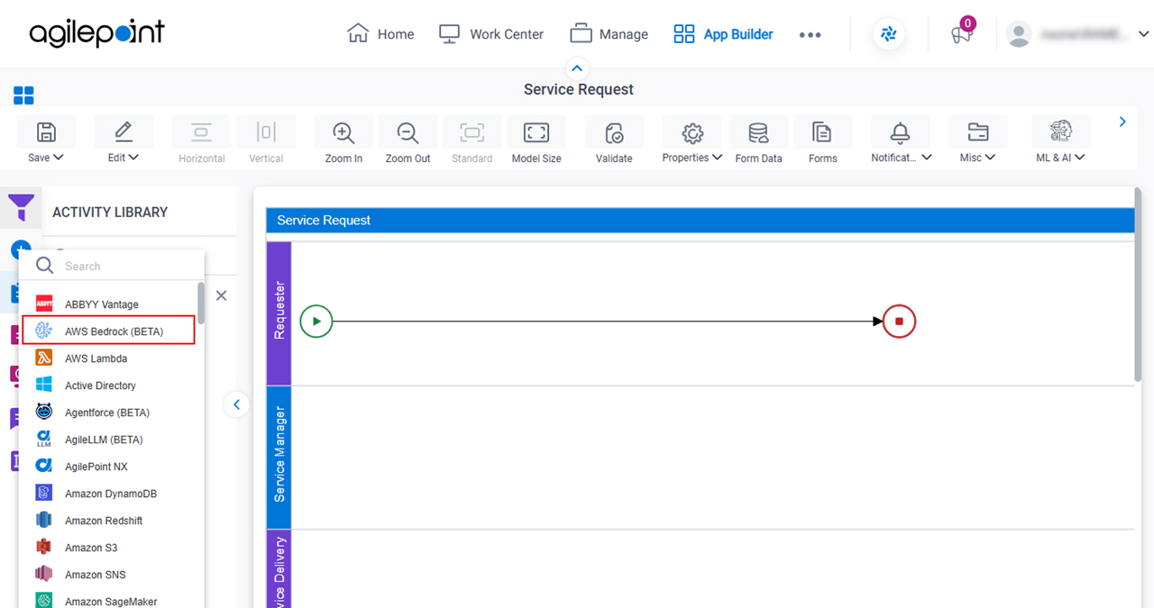 Open AWS Bedrock tab