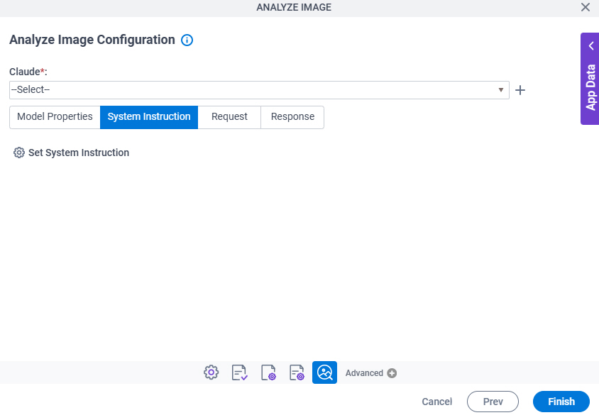 Analyze Image Configuration System Instruction tab