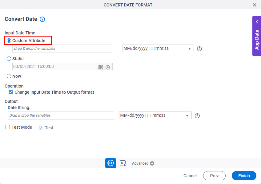 Select Custom Attributes