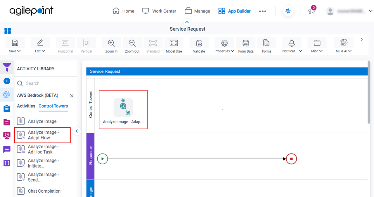 Drag Analyze Image Adapt Flow activity