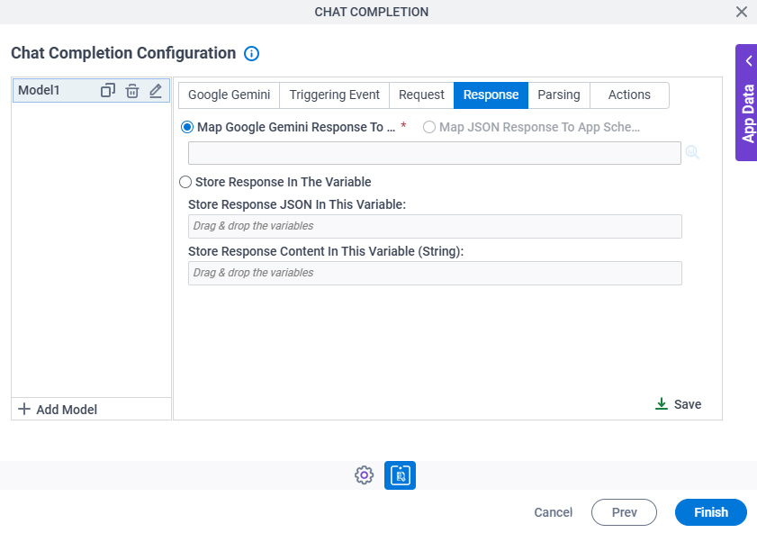 Get Prediction Configuration Response tab