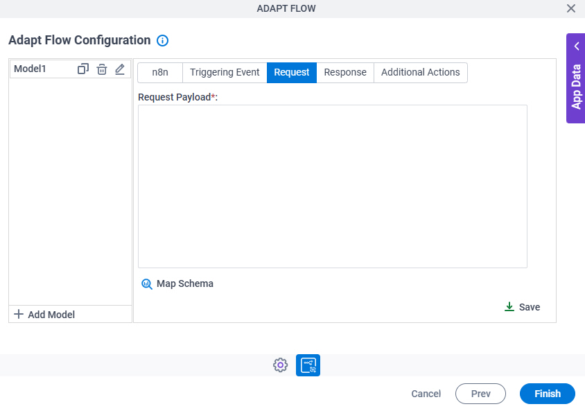 Adapt Flow Configuration Request tab