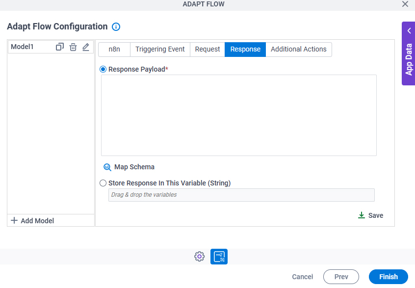 Invoke Agent Configuration Response tab