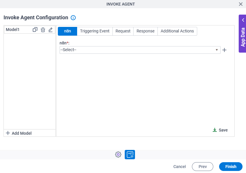 Invoke Agent Configuration n8n tab