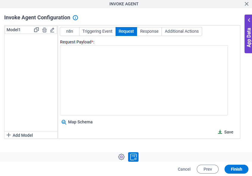 Invoke Agent Configuration Request tab