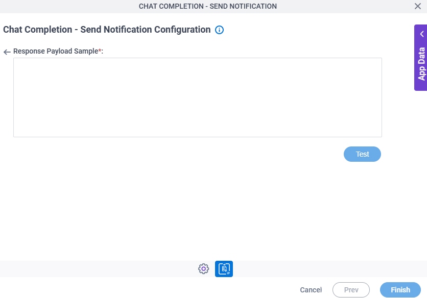 Chat Completion Send Notification Parsing Validate screen