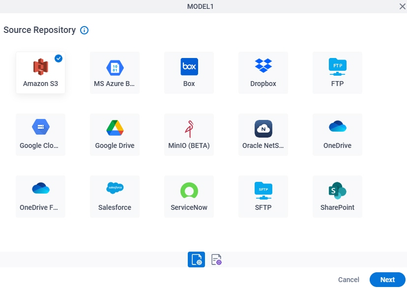 Analyze Image Configuration Image Selection Source Repository screen