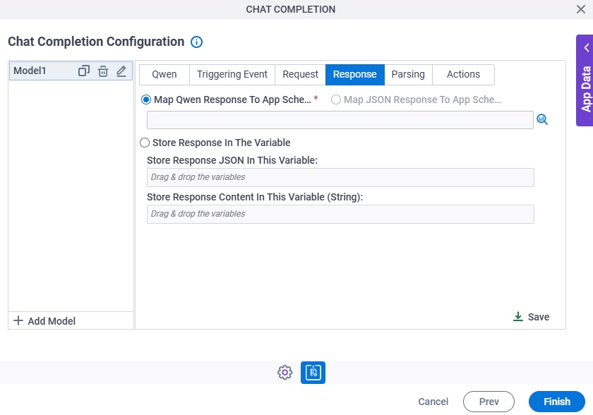 Get Prediction Configuration Response tab
