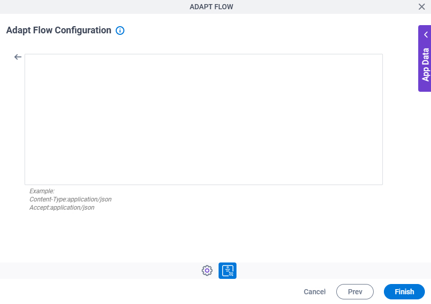 Adapt Flow Configuration REST Service Plain Header screen