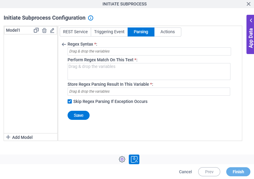 Chat Completion Initiate Subprocess Configuration Parsing Regex Parsing screen