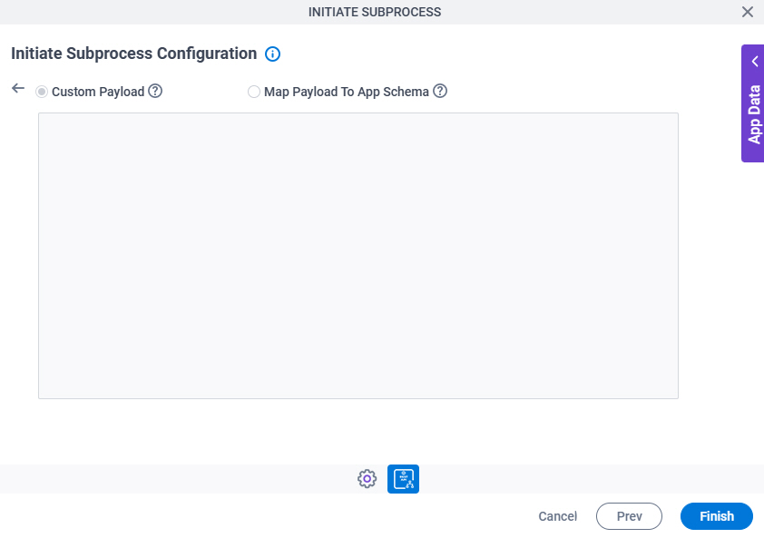 Initiate Subprocess Configuration REST Service Request Configuration screen