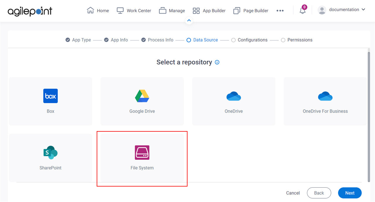 Select File System