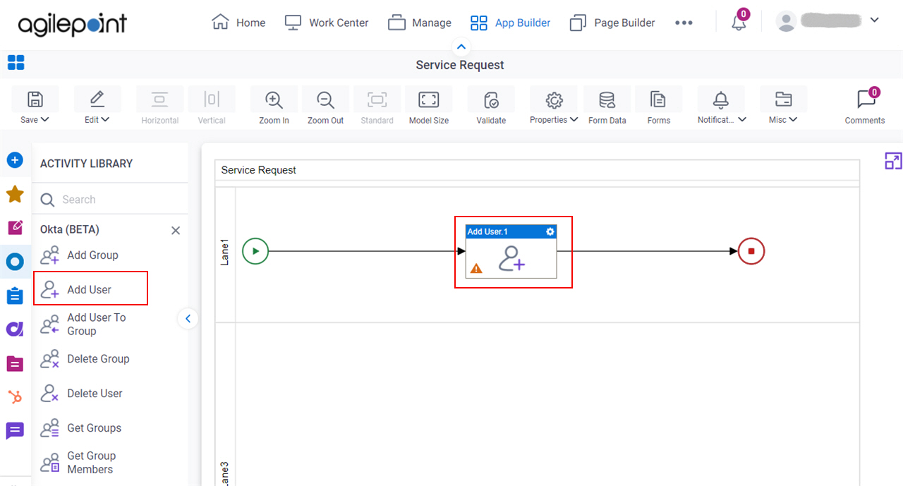 Drag Add User activity