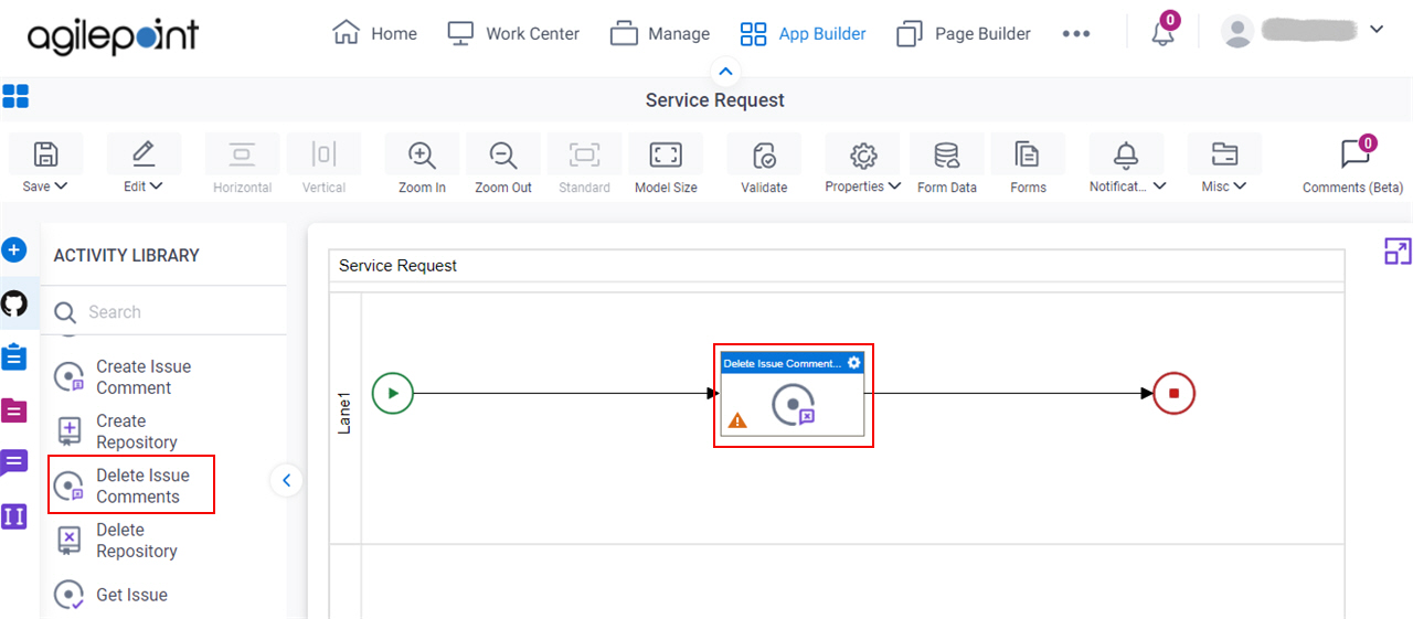 Drag Delete Issue Comments activity