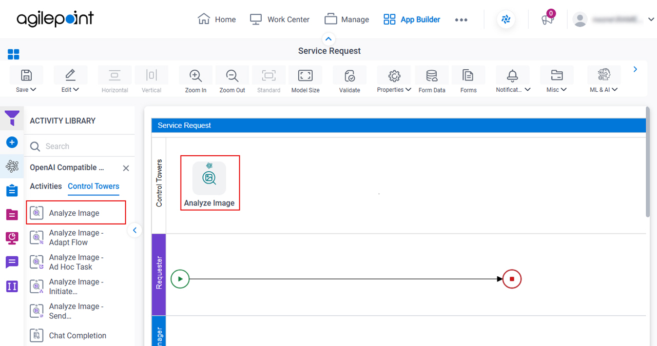 Drag Analyze Image activity