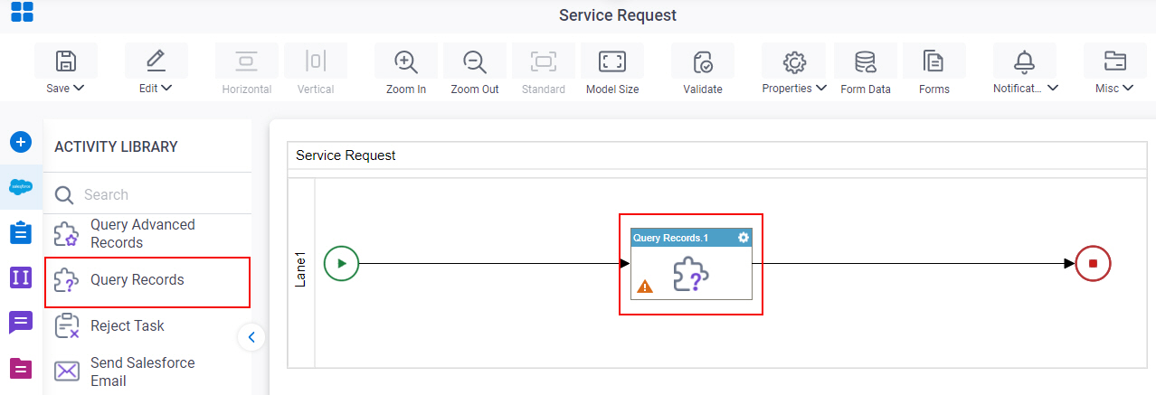 Query Records activity